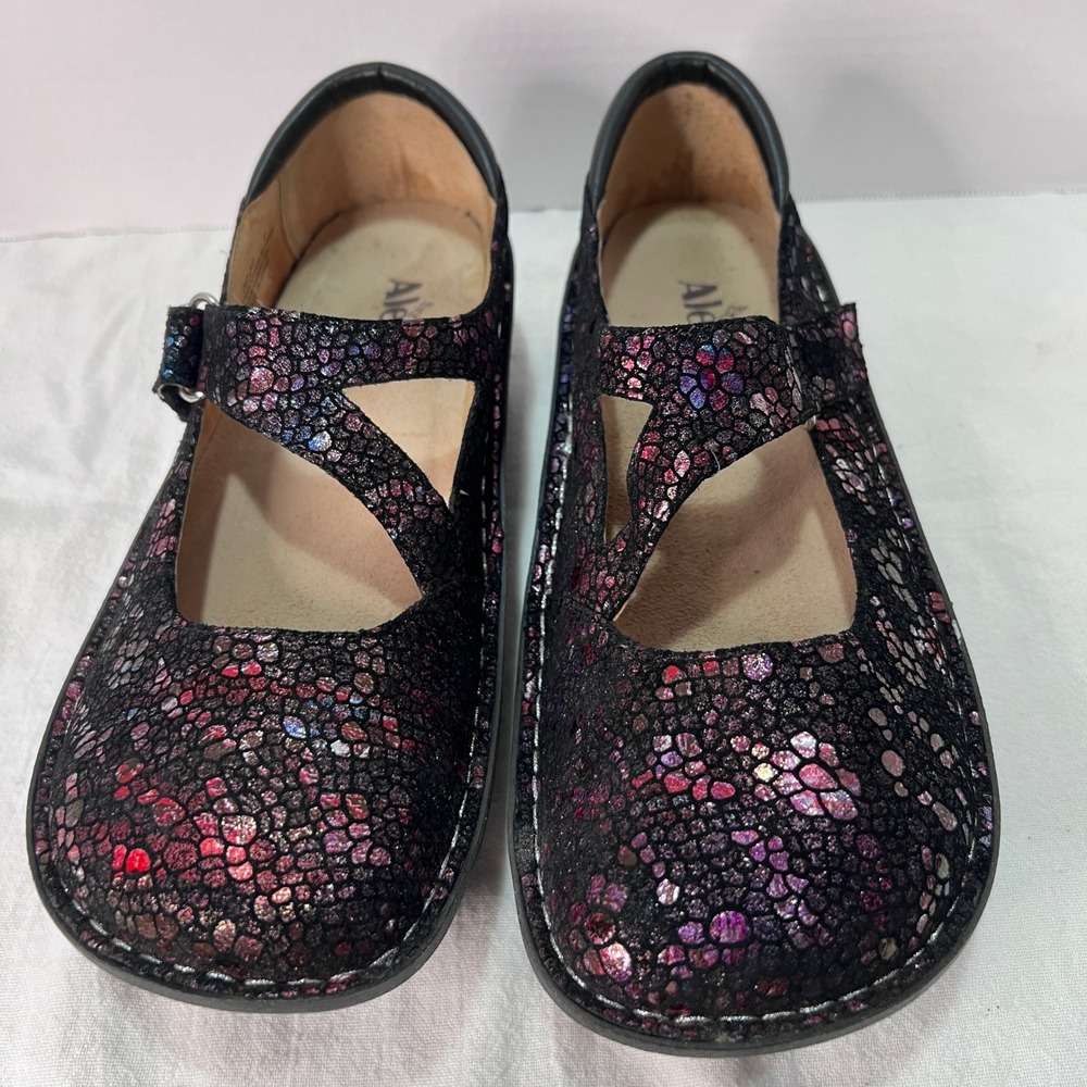 Alegria Dayna Mary Jane Women's 10.5 Purple Pink Dragon Leather Day-249